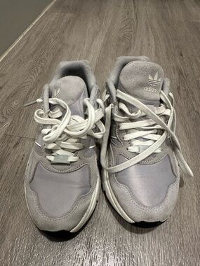 adidas Light Gray Suede & Mesh Runners